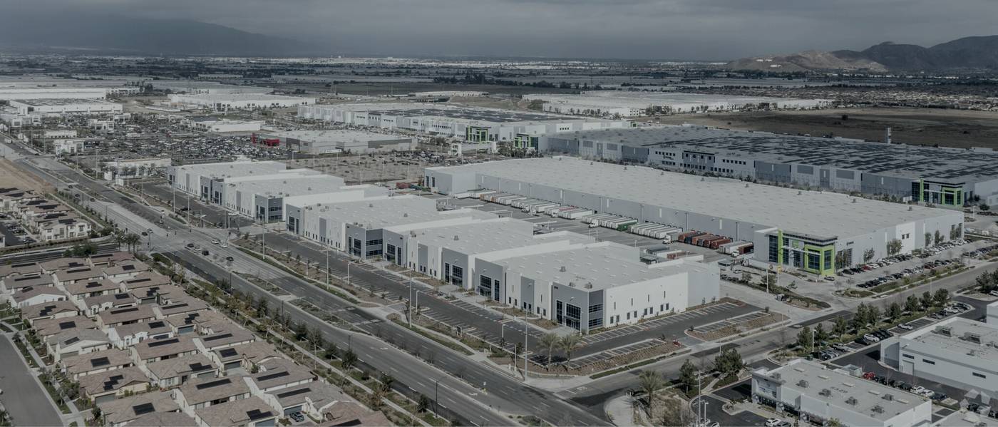 Aerial view of an industrial park